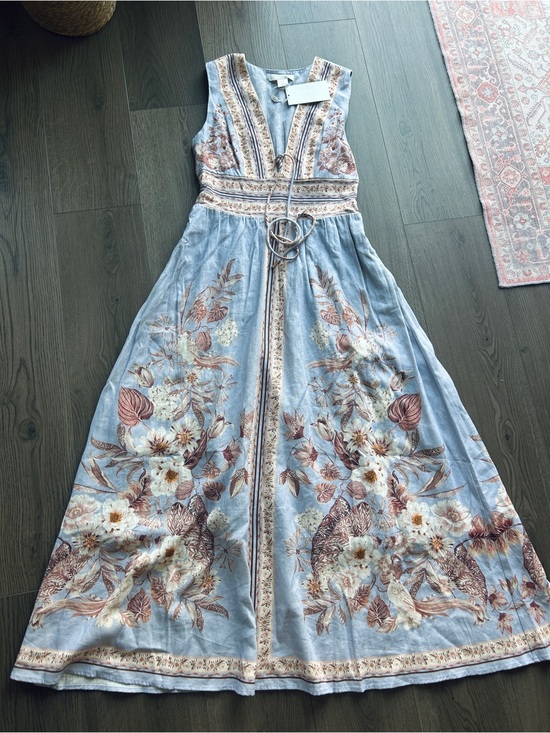 Caroline Constas Dresses & Skirts - Caroline Constas Floral Linen Blend Maxi Dress NWT size Small